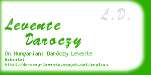 levente daroczy business card