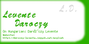 levente daroczy business card